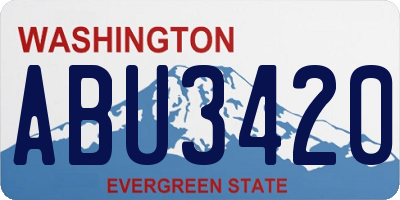 WA license plate ABU3420
