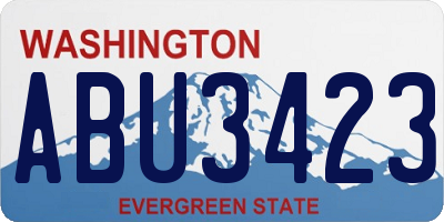 WA license plate ABU3423