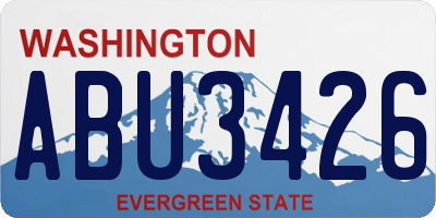 WA license plate ABU3426
