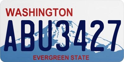 WA license plate ABU3427