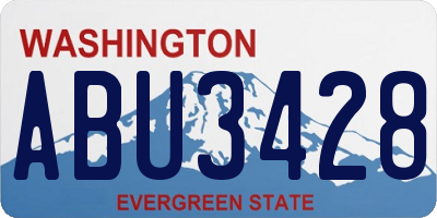 WA license plate ABU3428