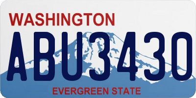 WA license plate ABU3430