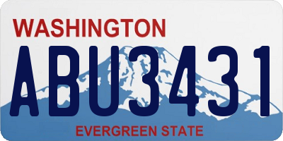 WA license plate ABU3431