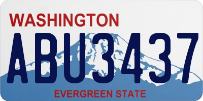 WA license plate ABU3437