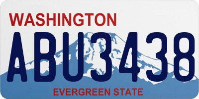 WA license plate ABU3438