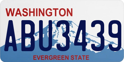 WA license plate ABU3439