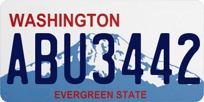 WA license plate ABU3442