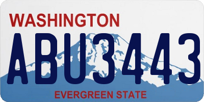 WA license plate ABU3443