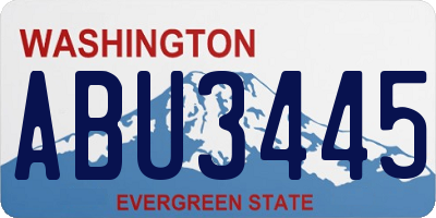 WA license plate ABU3445