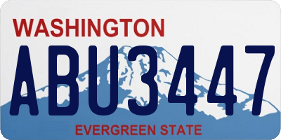 WA license plate ABU3447