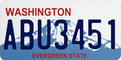 WA license plate ABU3451