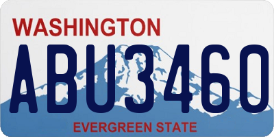 WA license plate ABU3460