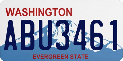 WA license plate ABU3461