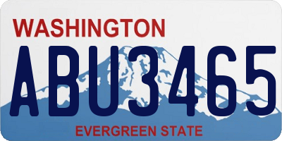 WA license plate ABU3465
