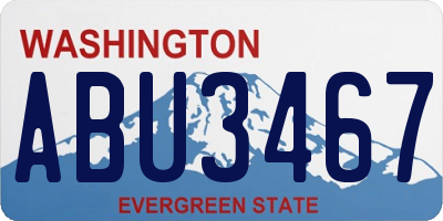 WA license plate ABU3467