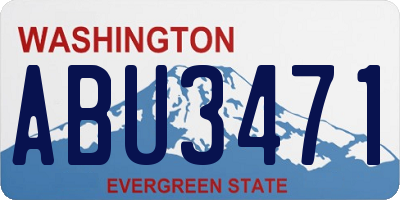 WA license plate ABU3471