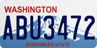 WA license plate ABU3472