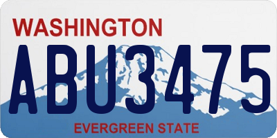 WA license plate ABU3475