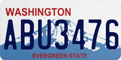 WA license plate ABU3476