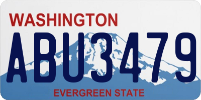 WA license plate ABU3479