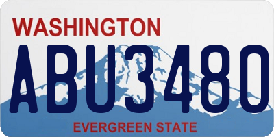 WA license plate ABU3480