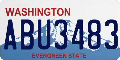 WA license plate ABU3483