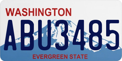 WA license plate ABU3485