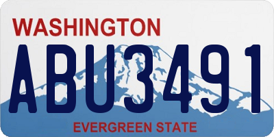 WA license plate ABU3491