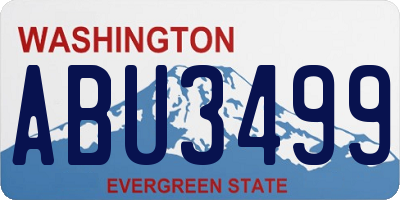 WA license plate ABU3499