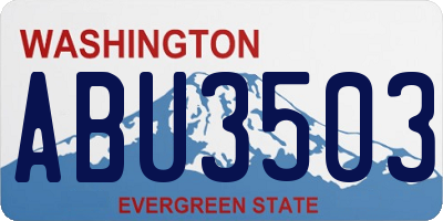 WA license plate ABU3503