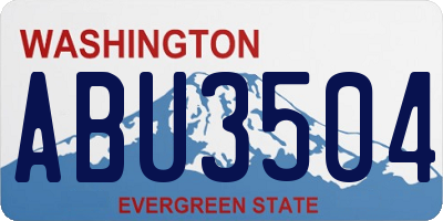 WA license plate ABU3504