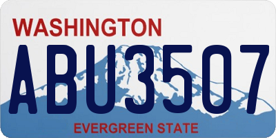 WA license plate ABU3507