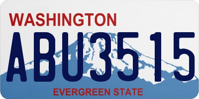 WA license plate ABU3515