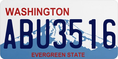 WA license plate ABU3516