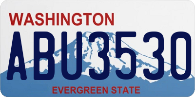 WA license plate ABU3530