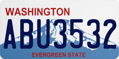 WA license plate ABU3532