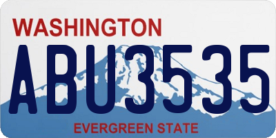 WA license plate ABU3535