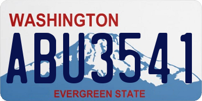 WA license plate ABU3541