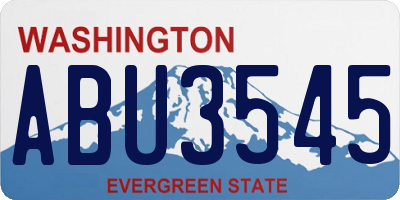 WA license plate ABU3545