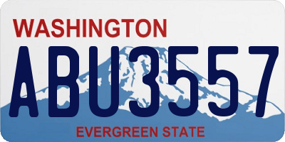 WA license plate ABU3557