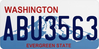 WA license plate ABU3563