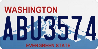 WA license plate ABU3574