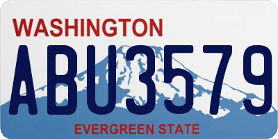 WA license plate ABU3579