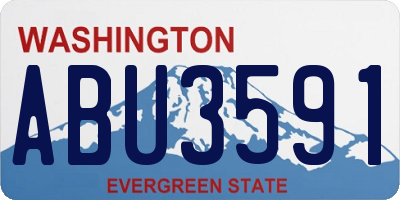 WA license plate ABU3591