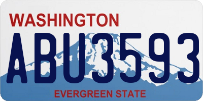 WA license plate ABU3593