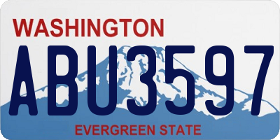 WA license plate ABU3597