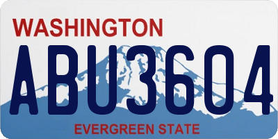 WA license plate ABU3604