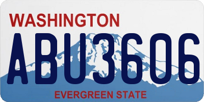 WA license plate ABU3606