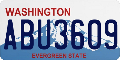 WA license plate ABU3609