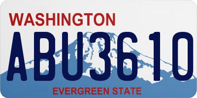 WA license plate ABU3610